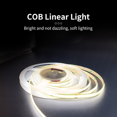 Ultra wąskie elastyczne światło liniowe COB Wodoodporne taśmy LED Rgb